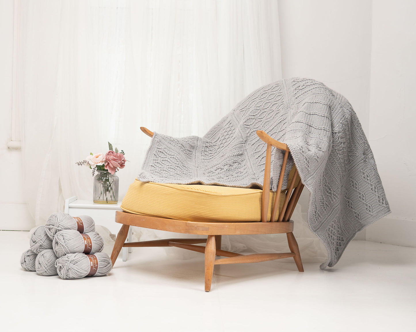 Cable Comforts: The Heritage Eight – Crochet Cable Blanket Pattern (Printed Book)