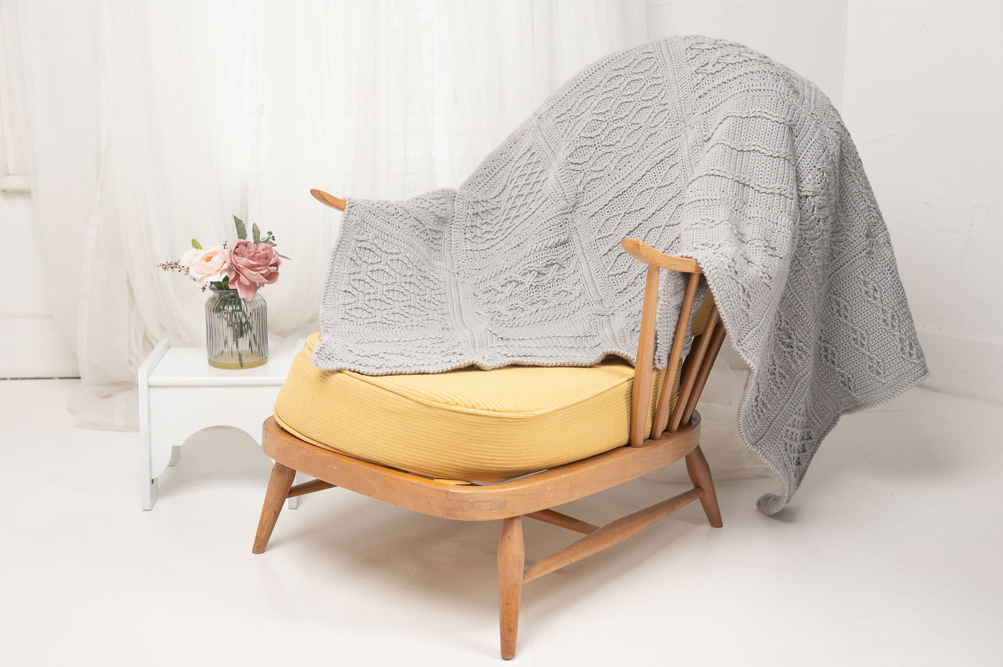 Cable Comforts: The Heritage Eight – Crochet Cable Blanket Pattern (Printed Book)