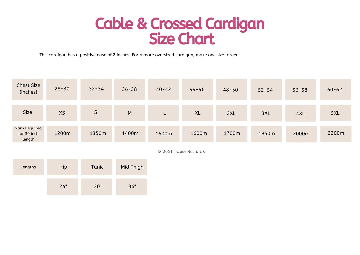 Cable & Crossed Crochet Cardigan - Instant Download