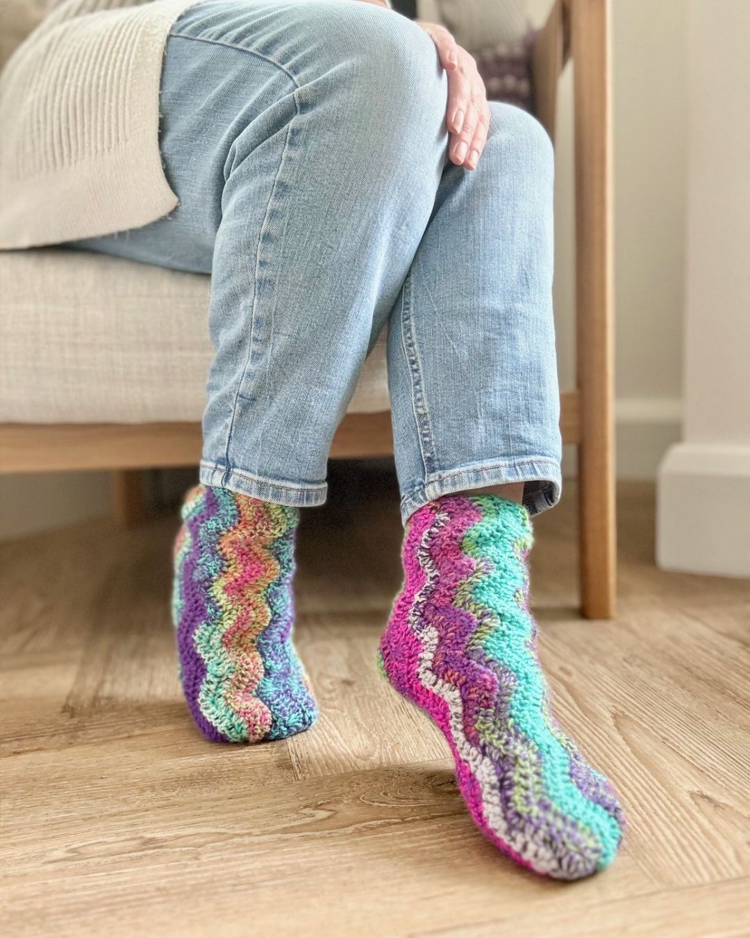 Easy Crochet Sock Pattern - Instant Download PDF