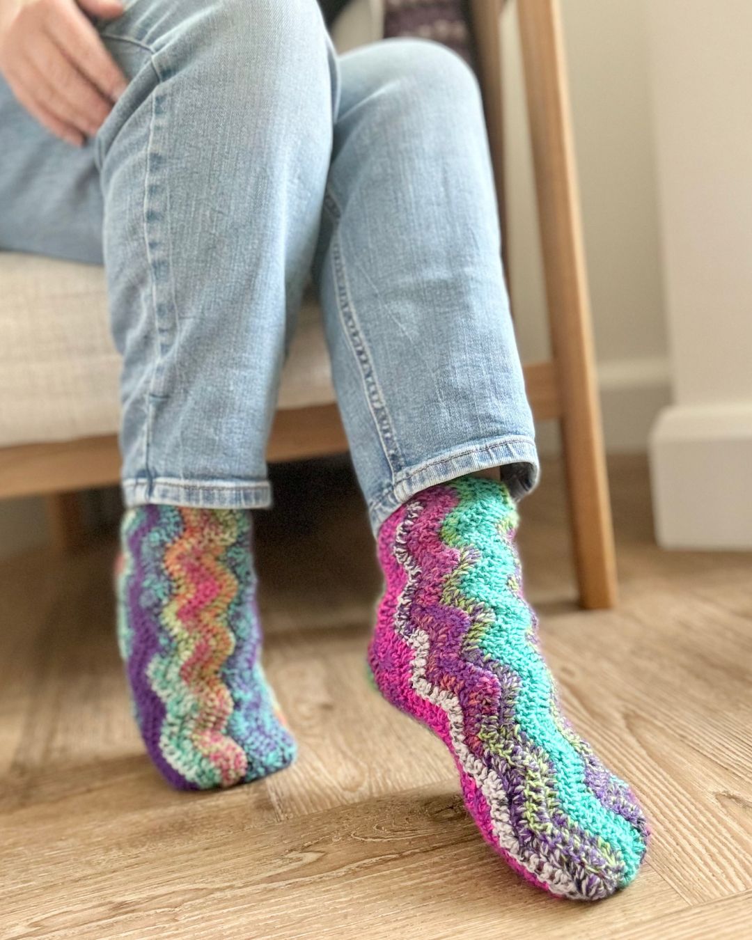 Easy Crochet Sock Pattern - Instant Download PDF