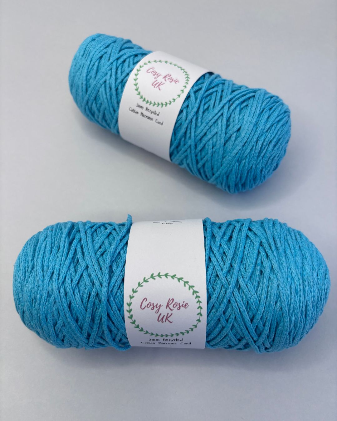 100% Recycled Cotton 3mm Macramé Cord | Crochet Bag Yarn | 240g Recycled Cotton