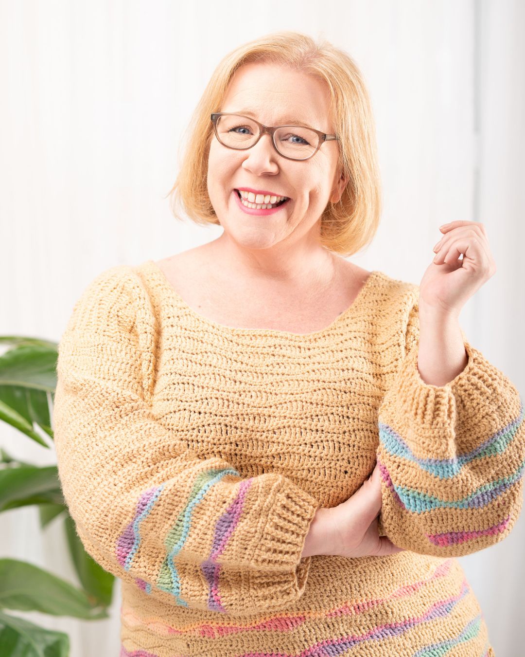 Confetti Waves Sweater Crochet Pattern PDF (UK & US Terms) – Lightweight Spring Crochet Sweater
