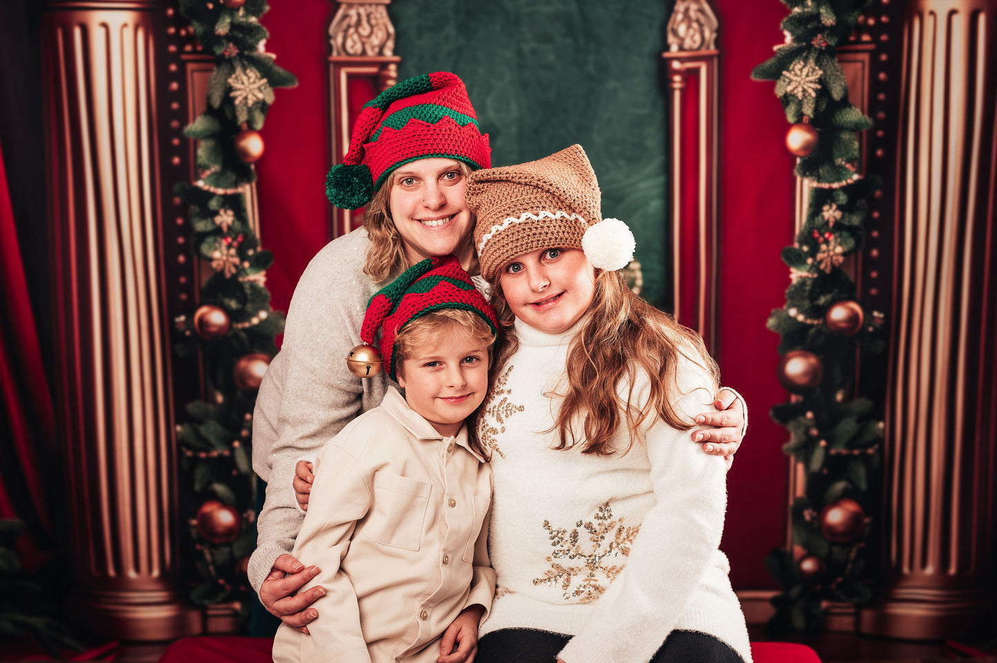 The Cosy Christmas Hat Trio – Crochet Pattern (Instant Download PDF)