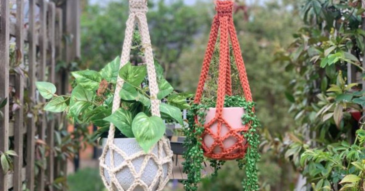 Crochet Plant Hanger Pattern (3 Sizes) | PDF Download | UK & US Terms