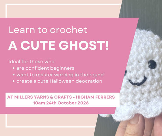 Cute Crochet Ghost Workshop | Halloween Crochet Class Near Northampton