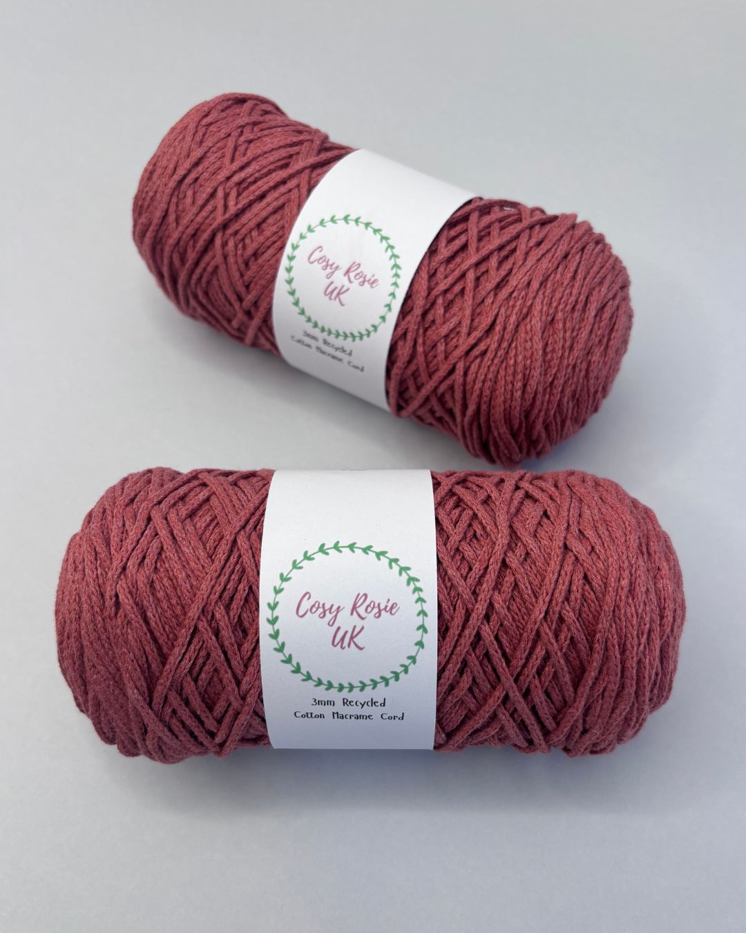 100% Recycled Cotton 3mm Macramé Cord | Crochet Bag Yarn | 240g Recycled Cotton