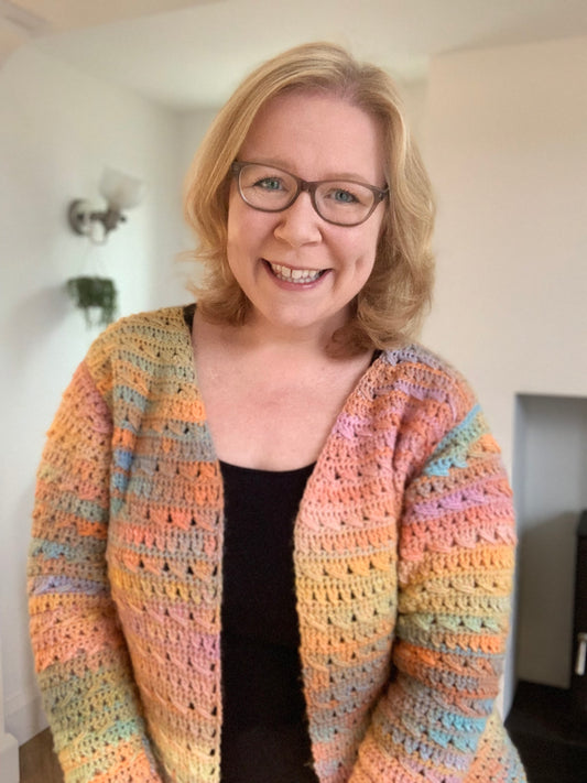 Cable & Crossed Cardigan Printed Pattern