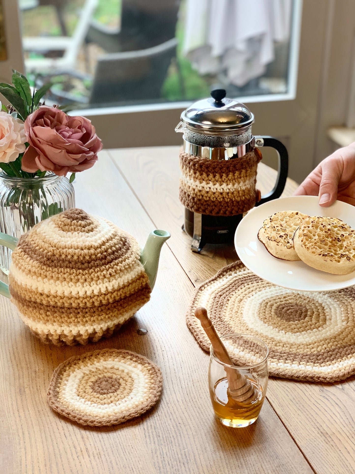 Crochet Homeware Pattern Bundle | Teapot Cozy, Placemats, Coasters & More | UK & US Terms PDF