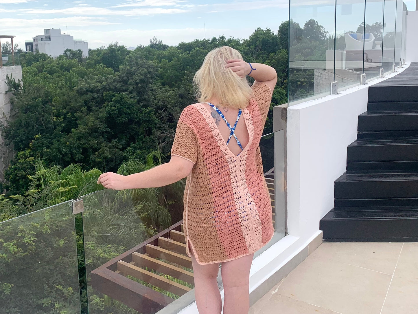 Iris Blossom Beach Tunic Crochet Pattern | Beach Cover Up PDF | XS–5XL