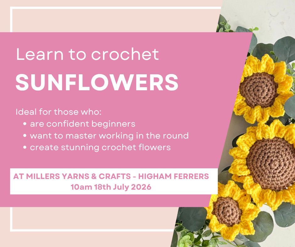 Crochet Sunflower Workshop – Make 3 Beautiful Crochet Sunflowers 🌻