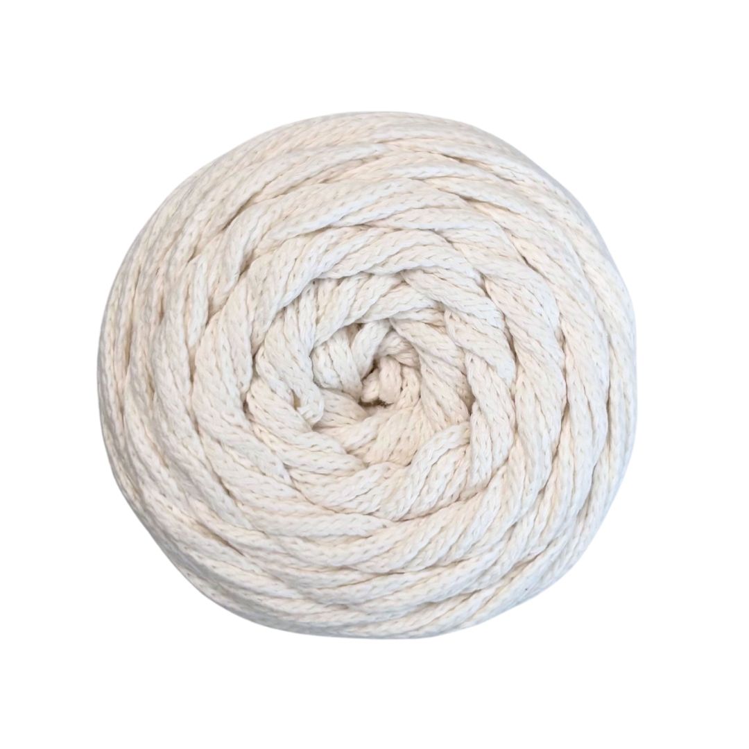 100% Recycled Cotton 3mm Macramé Cord | Crochet Bag Yarn | 240g Recycled Cotton