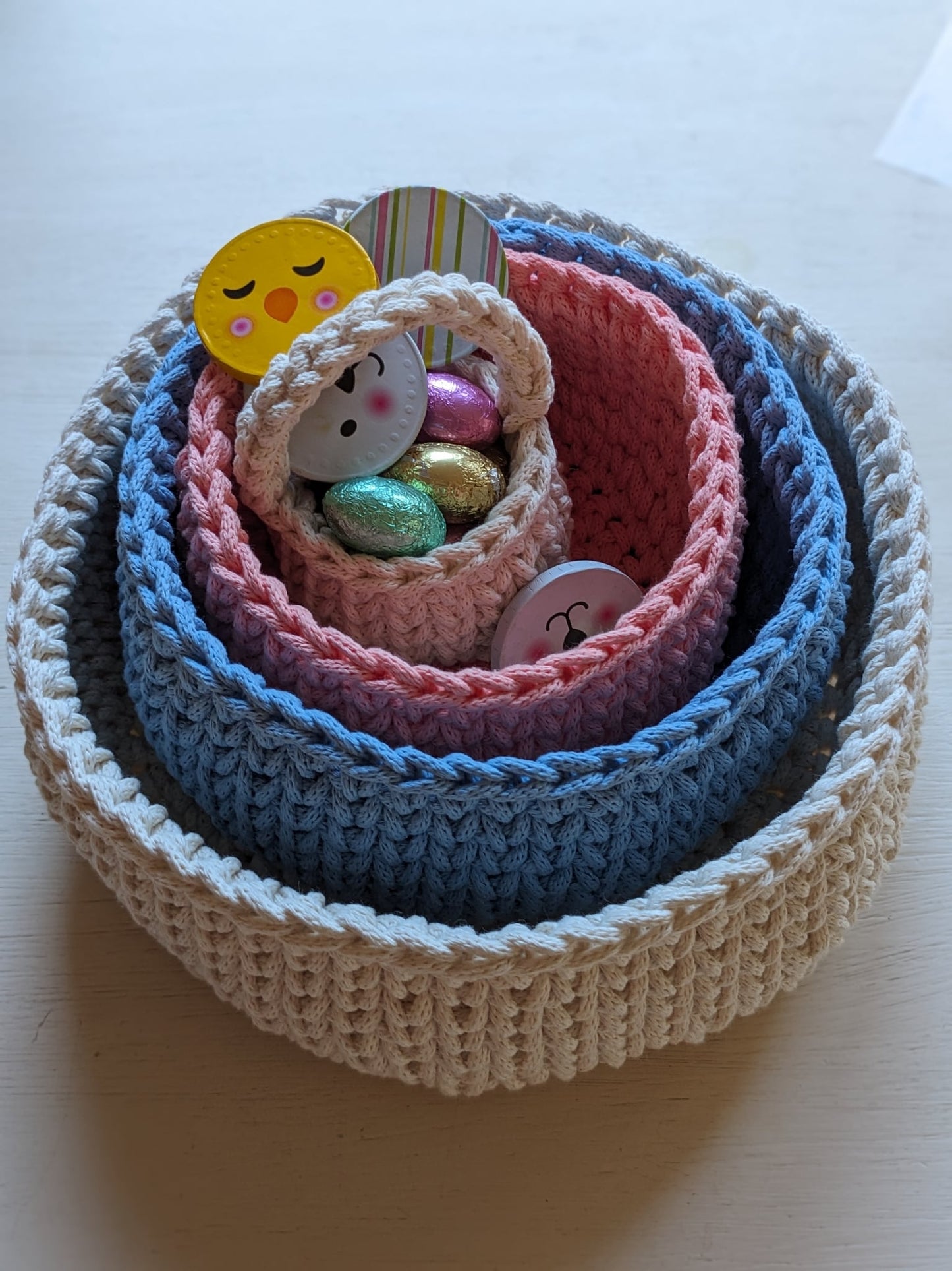 Knot Knitted Crochet Baskets PDF Pattern | Sturdy Crochet Basket Pattern Collection