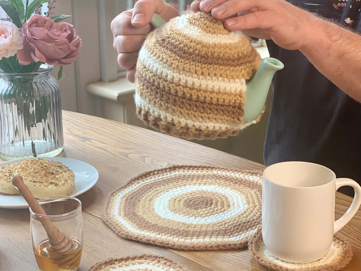 Crochet Homeware Pattern Bundle | Teapot Cozy, Placemats, Coasters & More | UK & US Terms PDF